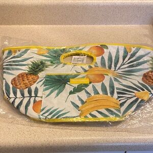 Neutrogena Tropical Print Cosmetic Bag with Yellow Trim